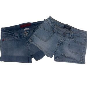 Angels & YMI Women's Blue Denim Shorts Bundle Size 3